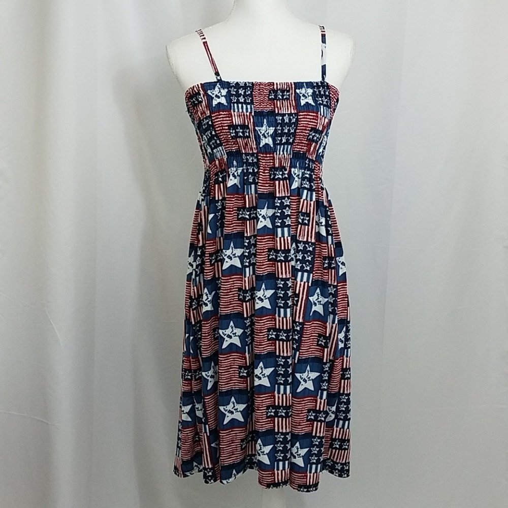 Isla Bonita Star Spangled Cover-up Dress OSFM New Americana